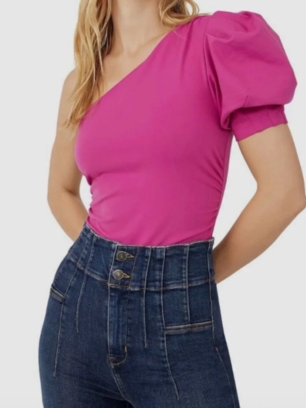 Free People Somethin' Bout You one-shoulder bodysuit MSRP $68